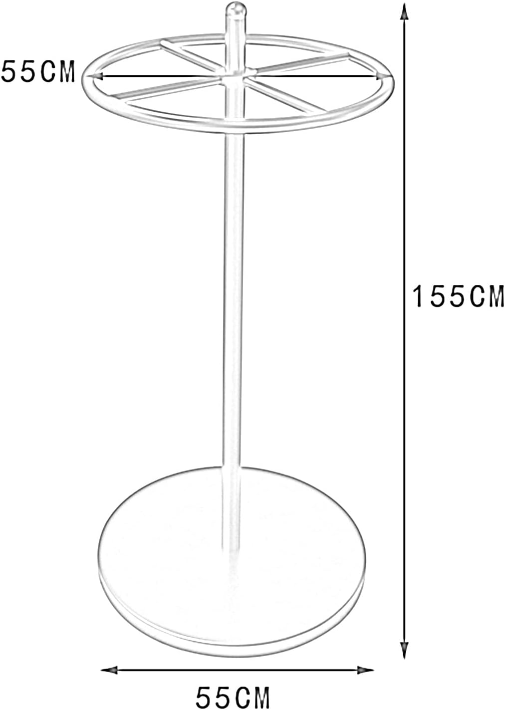Lingerie Garment Rack Retail Display Racks, Freestanding Clothing Store Residential Wardrobe Garment Rack, Circular Rotate Commercial Hanging Shelves, Dress Panties,Black-55x155CM