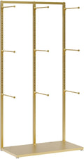 Metals Underwear Display Rack Stand,Freestanding Clothing Store Boutiques Retail Lingerie Garment Rack Coat Rack Stand,Commercial Shelves,for Socks Bra Panties Scarves Storage(Gold,L65cm/23.5in)