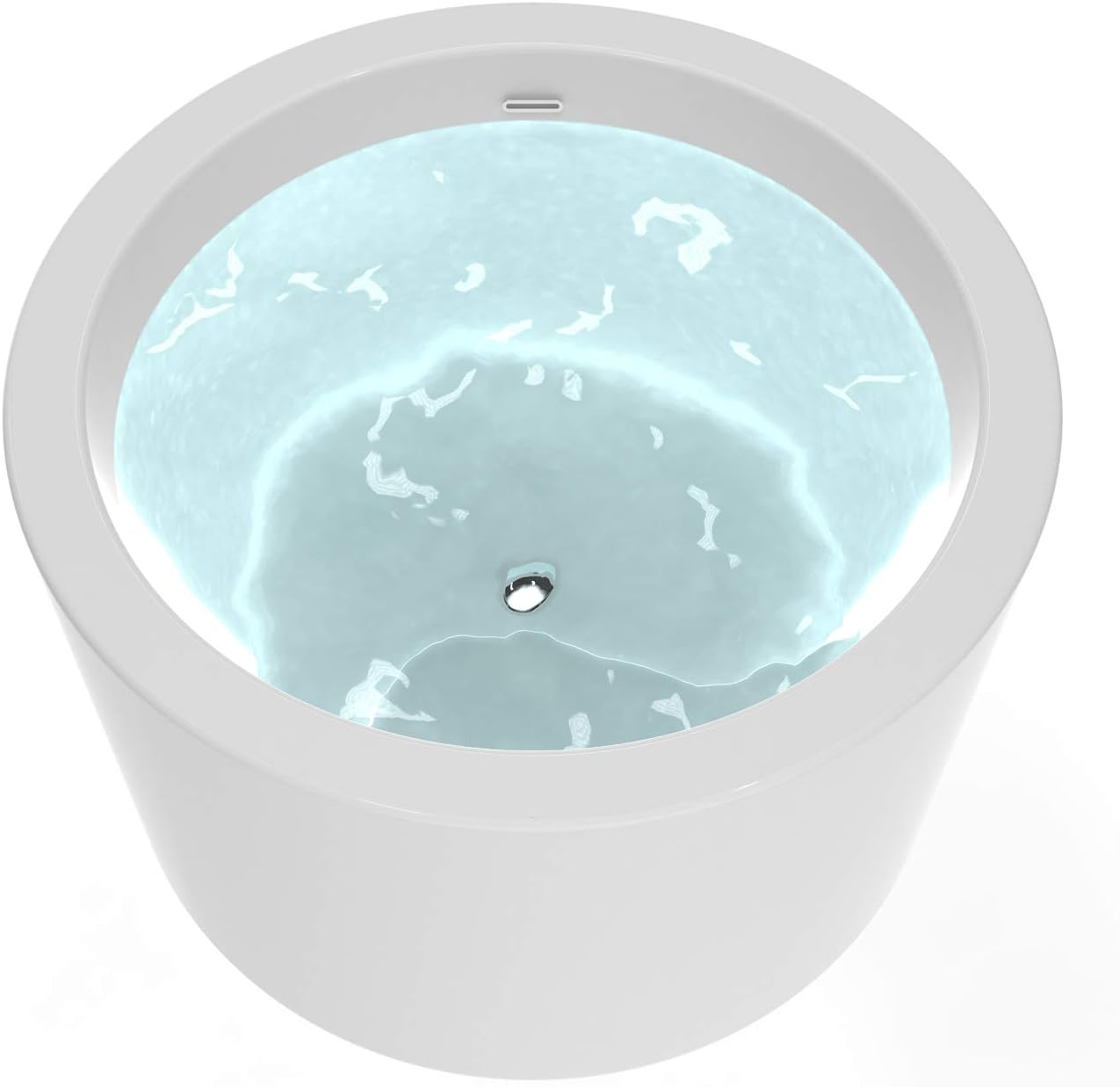 HEATGENE 41' Acrylic Freestanding Bathtub Contemporary Soaking Tub Easy to Install UPC Certified Chrome Drain & Overflow Assembly Included