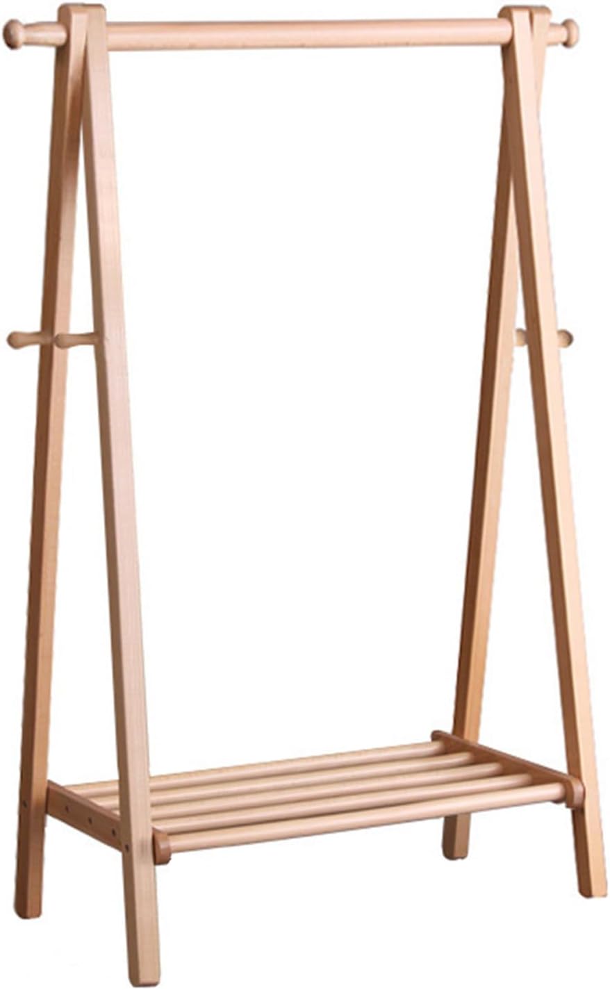 Bamboo Garment Rack Bamboo Small Clothes Rack,Bamboo Wood Garment Rack with Shelves, Narrow,Short Mini Cloth Racks for Hanging Clothes,Simple,Free Standing
