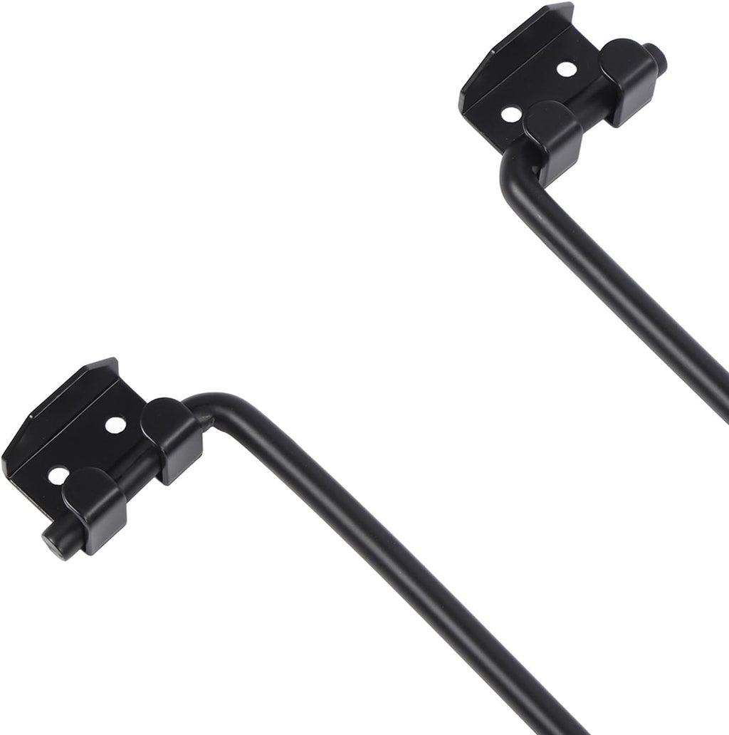 Heavy Duty Cane Bolt Gate Drop Rod, 2 Sets Gate Ground 36 Inch Heavy Duty Drop Rod for Wooden Fences Metal Gates Doors, Easy Installation, Secures Single & Double Doors