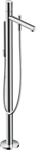 AXOR Modern Uno 1-Handle 5-inch Wide Wall-Mounted Freestanding Bathtub Faucet with Handshower in Chrome, , 45416001