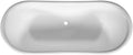 Signature Hardware 312539 Lena 72' Cast Iron Soaking Clawfoot Tub with Pre-Drilled Overflow Hole