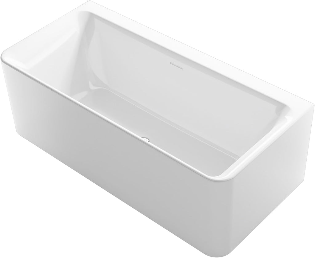 KOHLER Unwind 67-in X 32-in Seamless Back-to-wall Freestanding Bath
