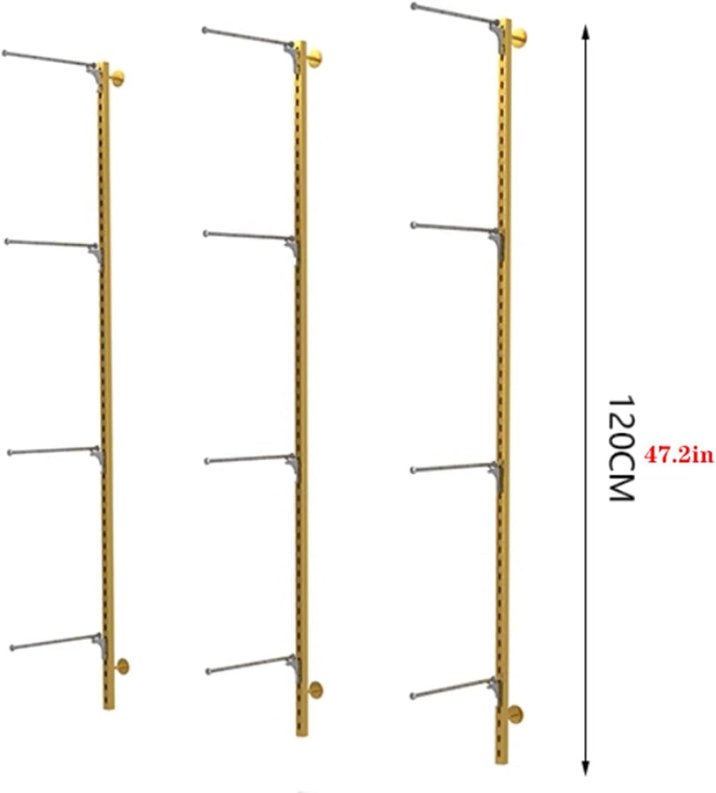 4pcs Underwear Display Stand, Metals, Clothing Lingerie Garment Rack, Commercial Retail Shelves, Wall-Mounted, for Socks Bra Panties Scarves, 120cm/47.2in