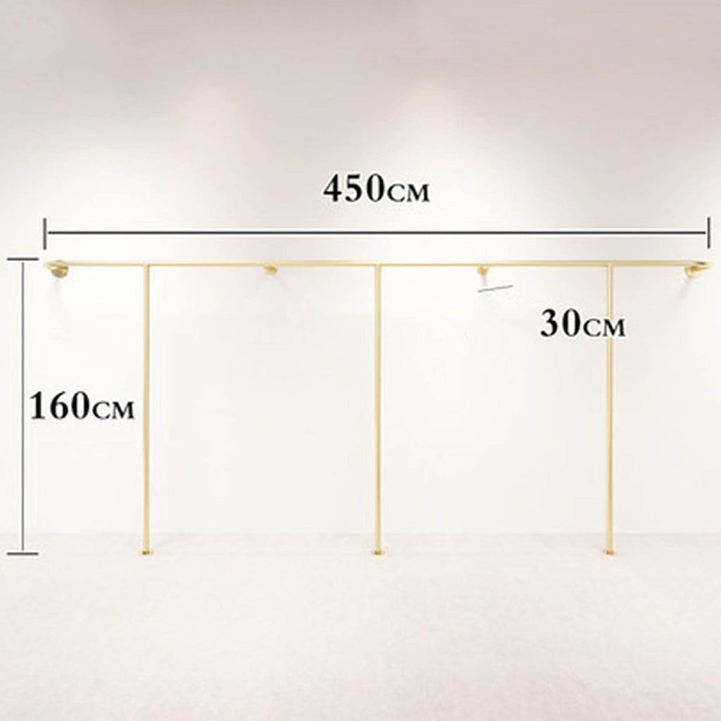 Wall Mounted Clothing Store Metal Garment Rack, Creative Boutique Retail Store Commercial Coat Rack Shirt Rack Industrial Pipe Clothing Rack, Space Saver Hanging Clothes Rack,for Bedroom Laundry Roo