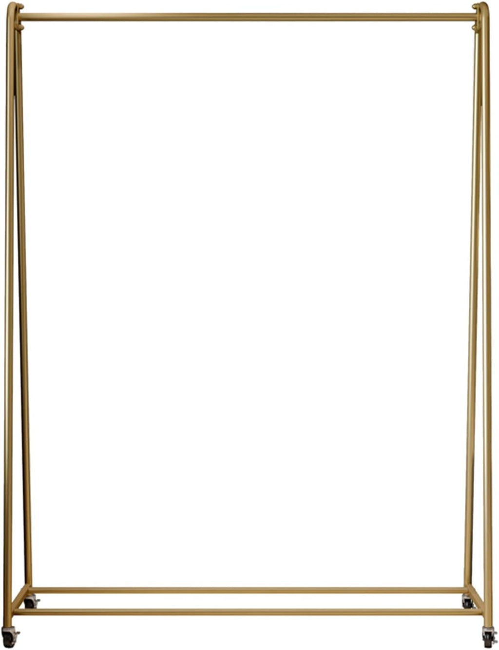 Coat Racks Clothes Rail Garment Rack with Wheels Heavy Duty Drying Rack Rolling Clothing Display Rack for Commercial or Residential,Gold-80X40X150Cm