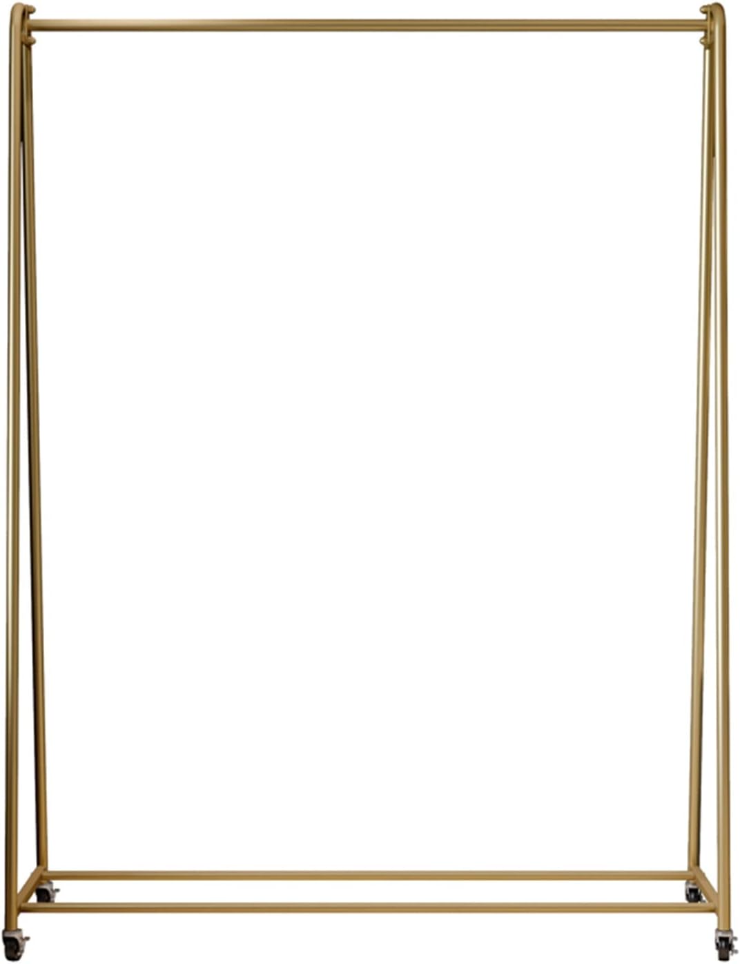 Coat Racks Clothes Rail Garment Rack with Wheels Heavy Duty Drying Rack Rolling Clothing Display Rack for Commercial or Residential,Gold-80X40X150Cm