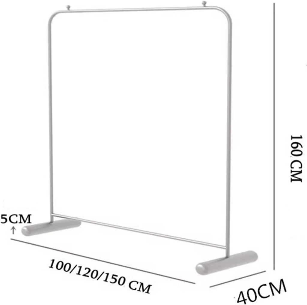 Heavy duty Garment rack Clothing Store Display Rack, Single Rod Clothing Rack For Hanging Clothes, Heavy Duty Metal Clothes Rail, Freestanding Coat Rack For Bedroom And Living Room, Silver ( 120X40X1