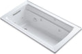 Kohler K-1122-H-0 5 ft. Drop-In Acrylic 8-Jet Tub w/Heater & Drain White