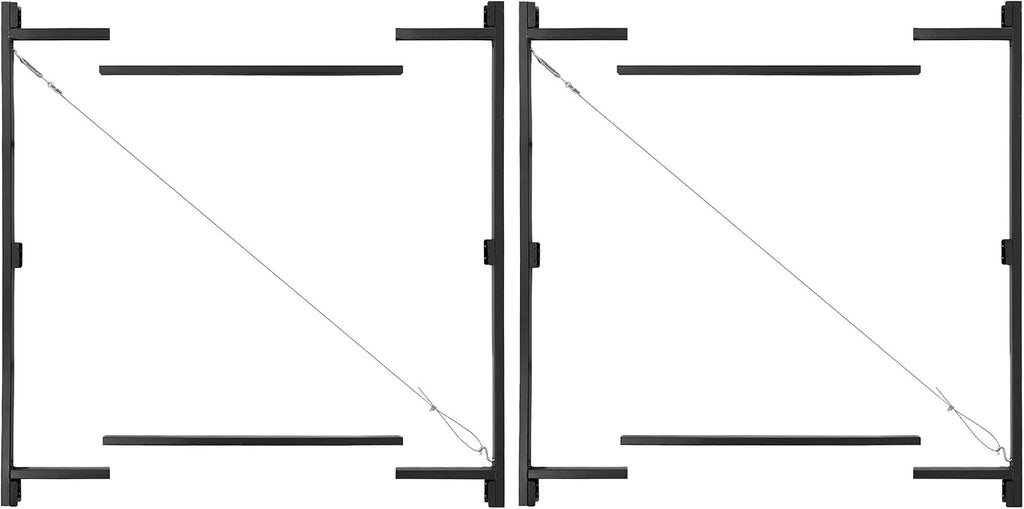 Adjust-A-Gate Steel Frame Lockable 2-Way Gate with Installation Building Kit, 36'-60' Wide Opening Up to 7' High