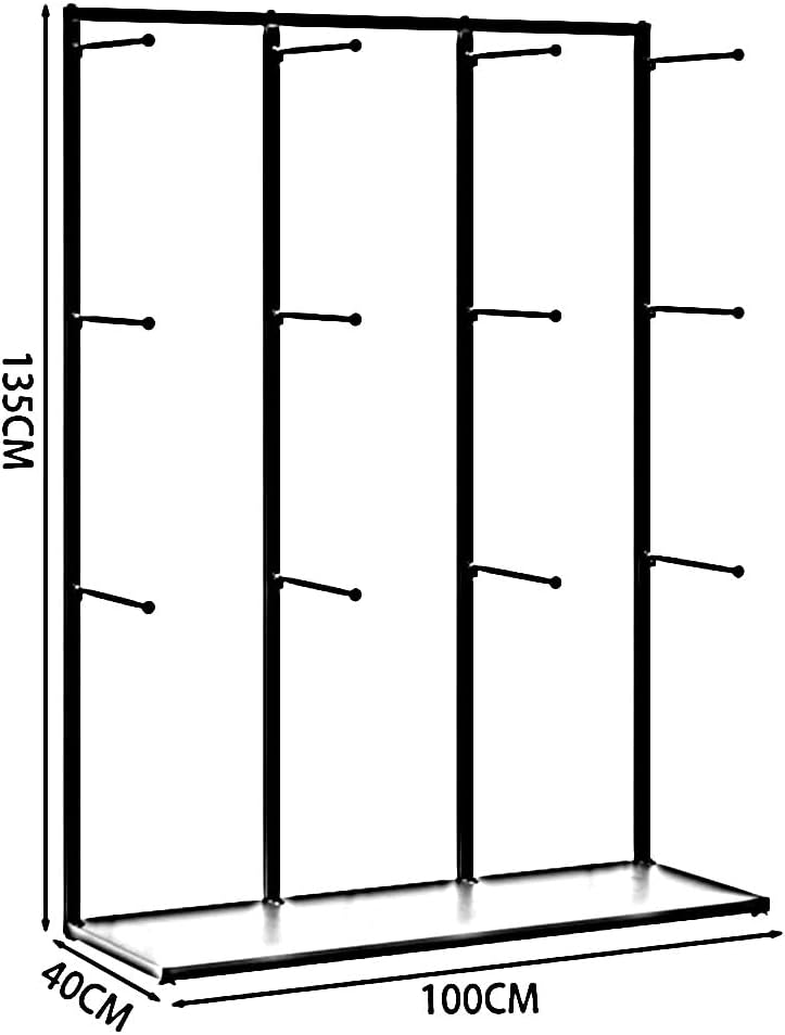 WIGING Freestanding Garment Rack Display Stand, Multifunctional Lingerie Slippers Shorts Swimwear Scarves Gloves Storage Hanger for Malls/Showroom/Retail Store (Color : White, Size : 100x40x135cm)