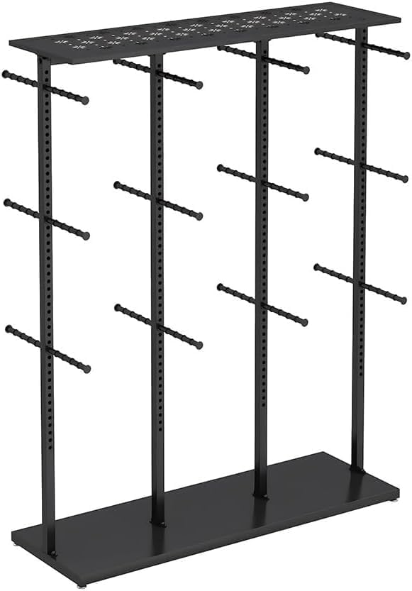 Freestanding Boutique Clothing Rack - Adjustable Underwear & Socks Display Stand, Floor-Standing Lingerie Organizer, Retail Shelves for Bra & Shorts (Gold, 130x40x130cm)