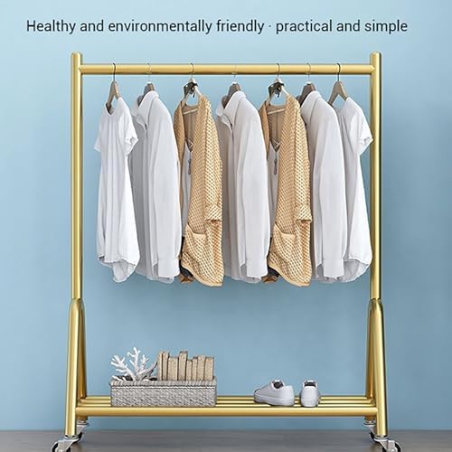Heavy Duty Rolling Garment Rack with Shelves - Mobile Closet Organizer for Clothes, Dresses, and Accessories - Perfect for Storage in Bedrooms and Retail Spaces