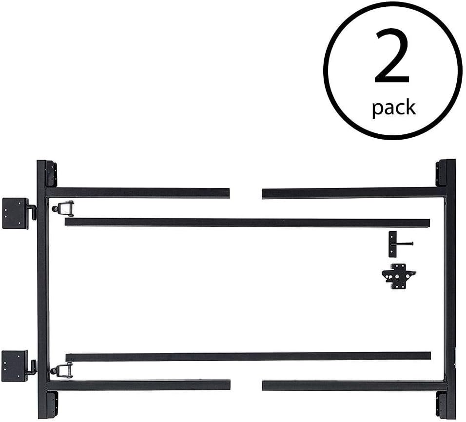 Adjust-A-Gate Steel Frame Anti Sag Adjustable Gate Building Kit with Patented Truss Cable System and Telescoping Bars, 2 Pack