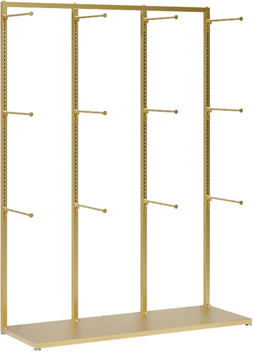 Metals Underwear Display Rack Stand,Freestanding Clothing Store Boutiques Retail Lingerie Garment Rack Coat Rack Stand,Commercial Shelves,for Socks Bra Panties Scarves Storage(Gold,L100cm/39.3in)