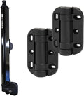 Safetech Hardware 22-Inch Push Lock Magnetic Top Pull Pool Gate Latch (SL-50H) & MegaKlik Gate Hinges Bundle