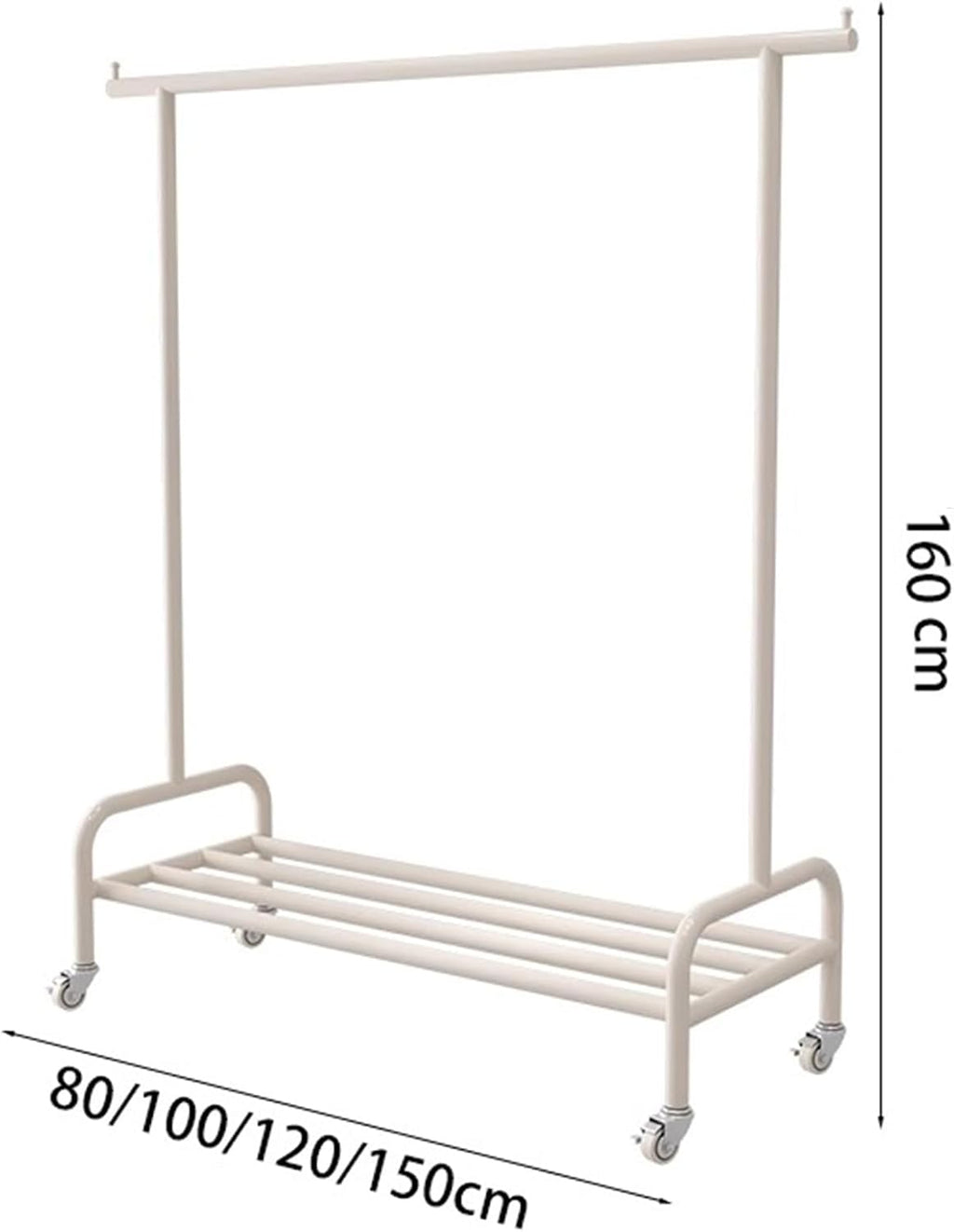 Heavy duty Garment rack Heavy Duty Clothing Rack On Wheels, Stainless Steel Clothes Rail With Shelves, Rolling Clothes Organizer For Hanging Clothes, Portable Coat Rack For Bedroom And Busines ( 100X