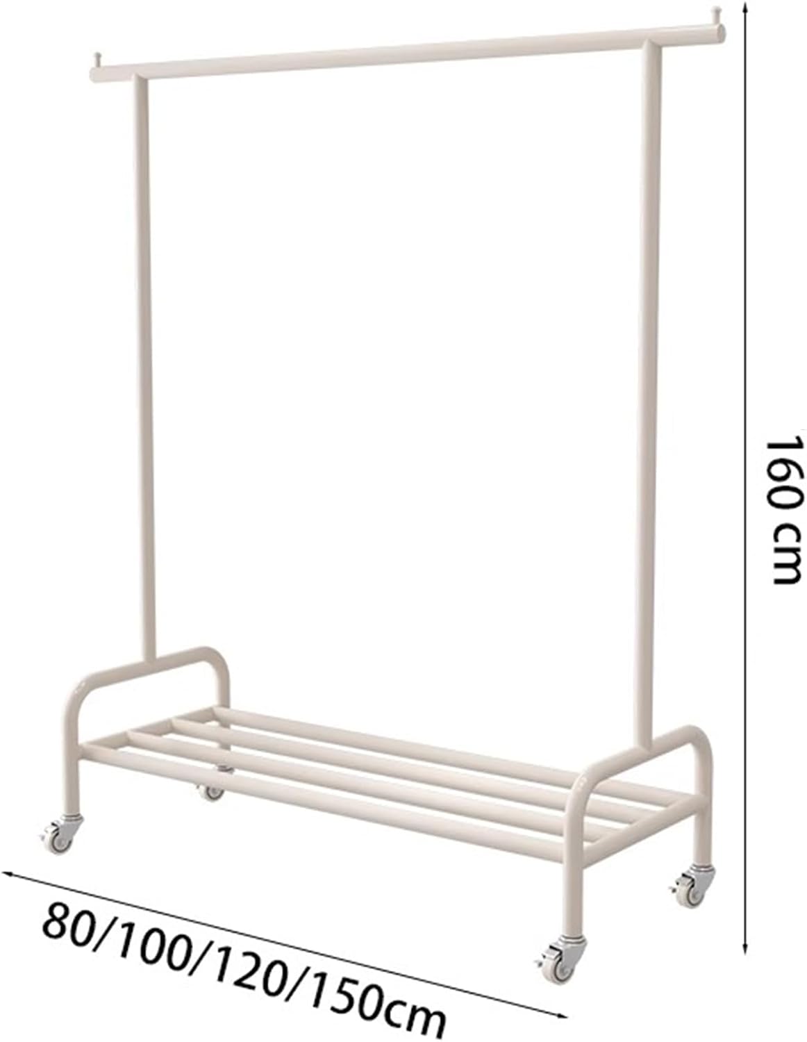 Heavy duty Garment rack Heavy Duty Clothing Rack On Wheels, Stainless Steel Clothes Rail With Shelves, Rolling Clothes Organizer For Hanging Clothes, Portable Coat Rack For Bedroom And Busines ( 120X