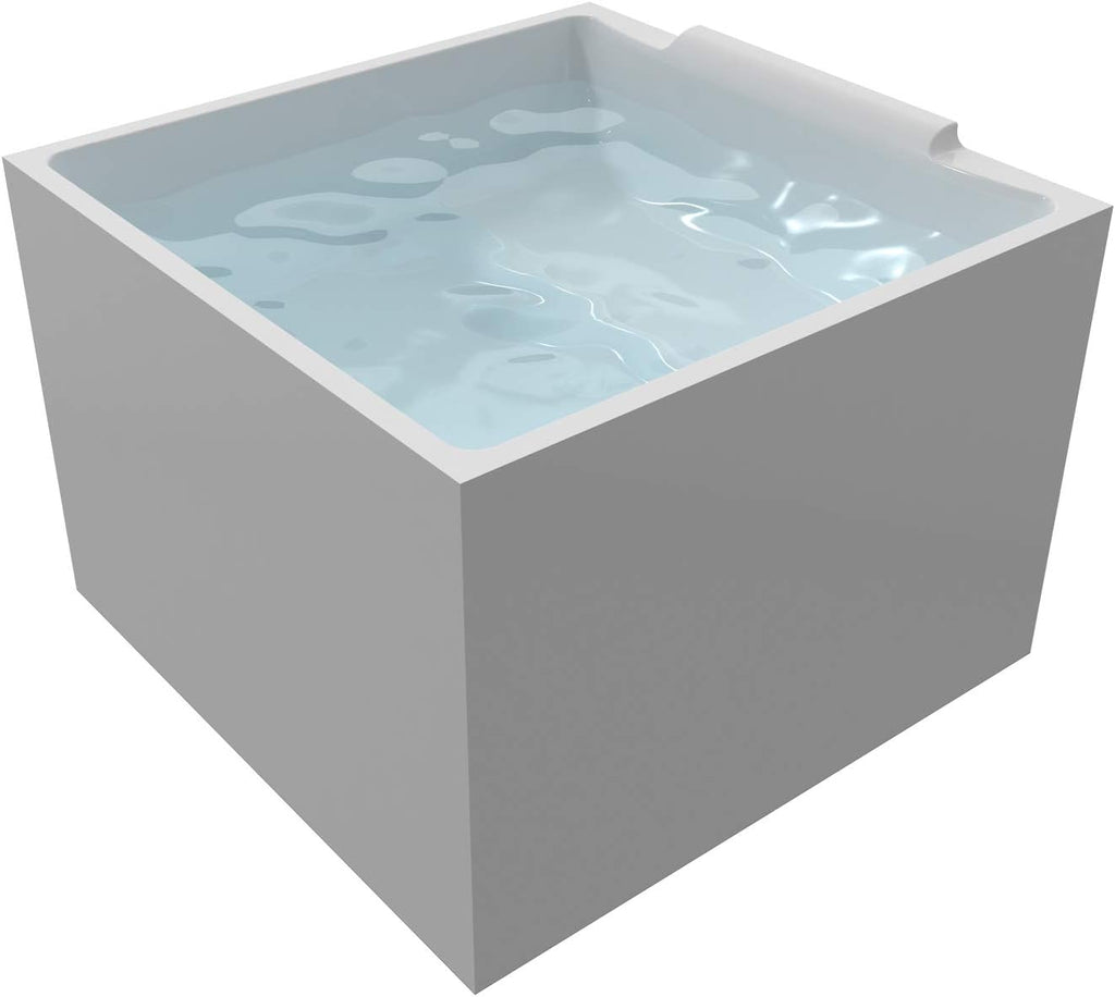 HEATGENE 39' Acrylic Freestanding Bathtub Contemporary Soaking Tub Easy to Install UPC Certified Chrome Drain & Overflow Assembly Included