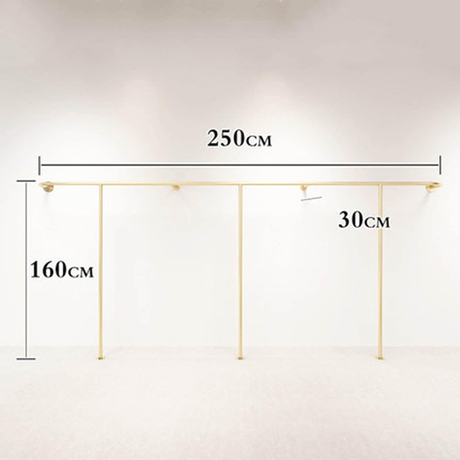 Wall Mounted Clothing Store Metal Garment Rack, Creative Boutique Retail Store Commercial Coat Rack Shirt Rack Industrial Pipe Clothing Rack, Space Saver Hanging Clothes Rack,for Bedroom Laundry Roo