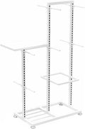 Retail Store Garment Rack Clothing Hanger,Freestanding Underwear Panty Rack,Lingerie Display Rack for Bra Shorts Jewelry(White)