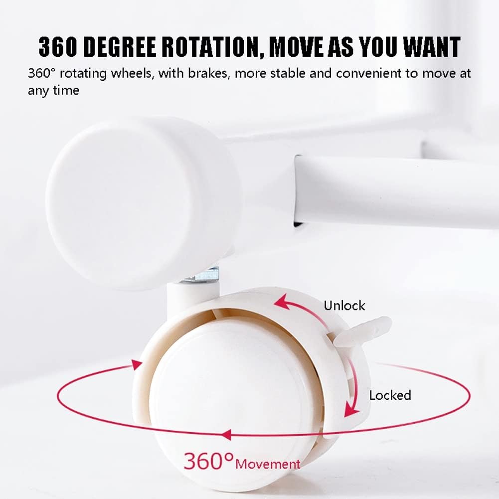 Single Rod Clothes Rack Small Rolling Clothing Garment Rack with Shelves for Hanging Clothes Heavy Duty Metal Wardrobe Rack Bedroom Storage Organizer Shelf (Gold-86X43X170cm