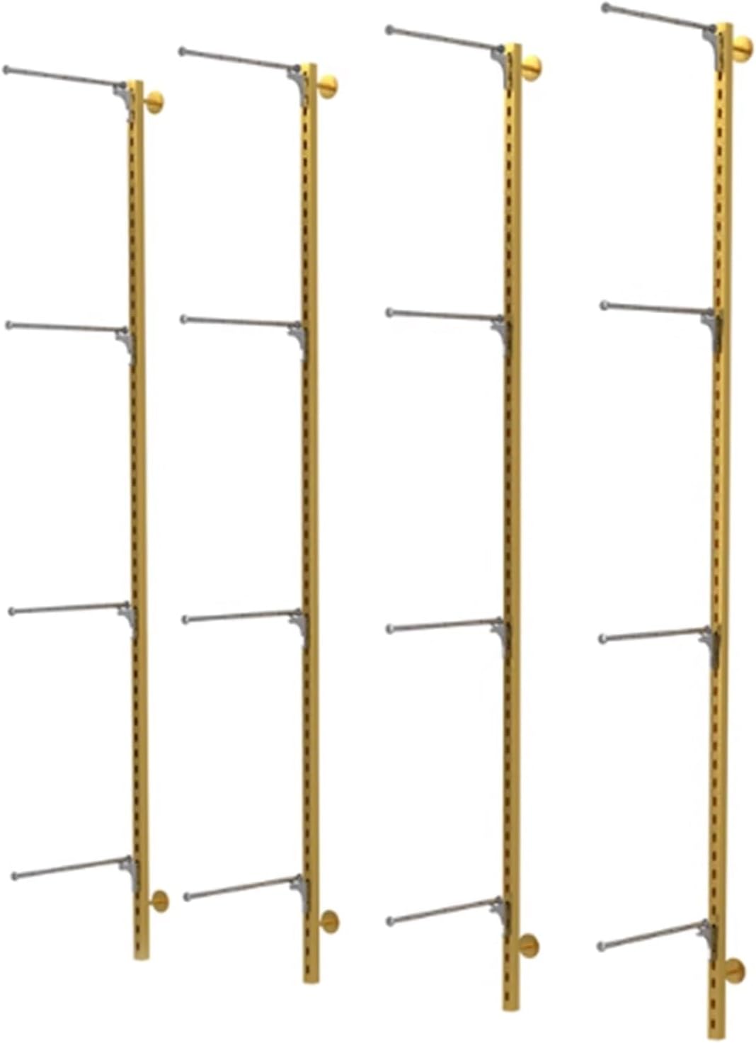 4pcs Underwear Display Stand, Metals, Clothing Lingerie Garment Rack, Commercial Retail Shelves, Wall-Mounted, for Socks Bra Panties Scarves, 120cm/47.2in