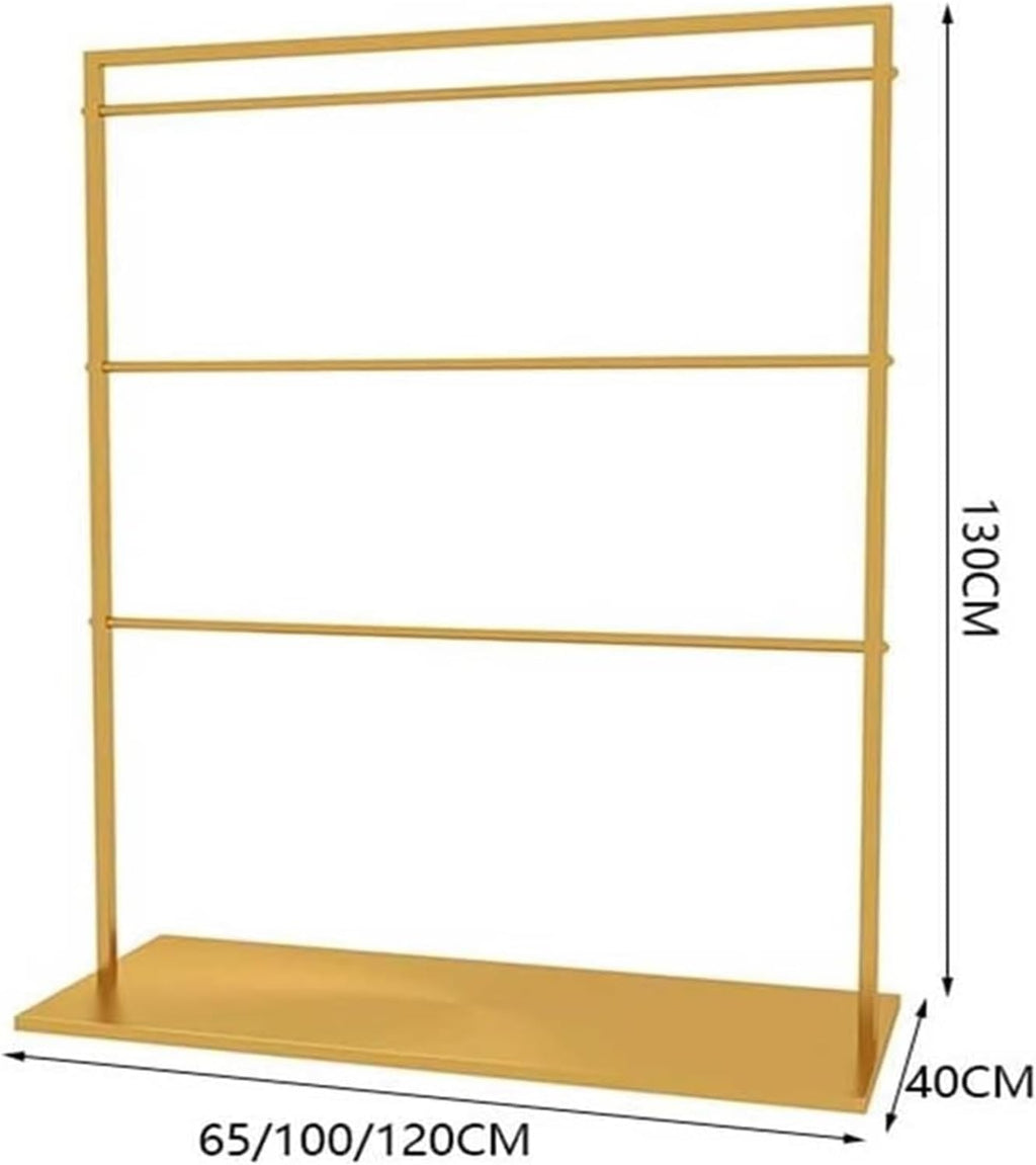 Clothes Rail Garment Rack Clothing Store Underwear Rack, Retail Store Panty Shorts Bra Display Stand With 3-Tier Shelves Floor-standing Garment Hanger Organizer For Boutique Mall Exhibition ( Color :
