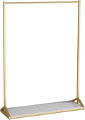 Gold Metal Clothing Rack for Hanging Clothes,Garment Rack Heavy Duty Clothes Rack Load 260 LBS, Freestanding Closet Organizer for Bedroom and Living Room, Large Capacity Coat Rack(120X40X160CM)