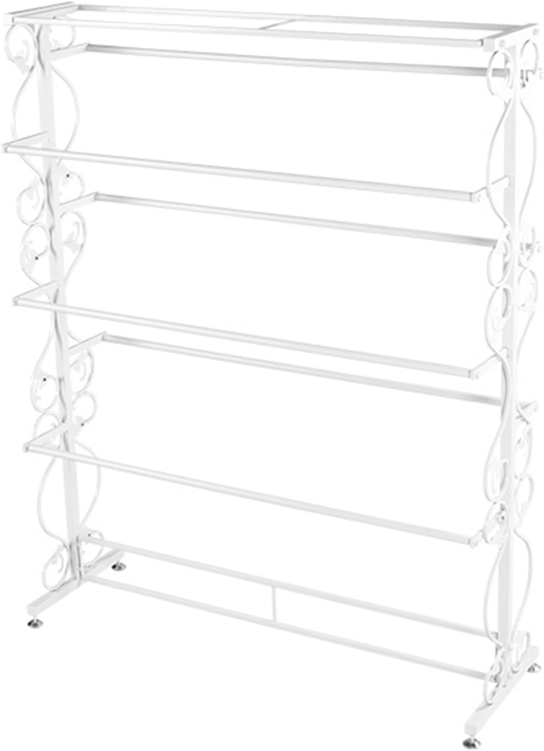 Free Standing Garment Rack Organizer, Commercial Grade Retail Display Racks, Merchandise Socks Underwear Scarf Shorts Slippers Accessories Storage Hanger,White-120x40x150CM