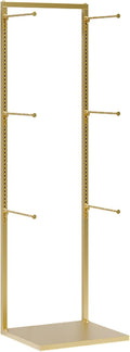 Metals Underwear Display Rack Stand,Freestanding Clothing Store Boutiques Retail Lingerie Garment Rack Coat Rack Stand,Commercial Shelves,for Socks Bra Panties Scarves Storage(Gold,L40cm/15.7in)
