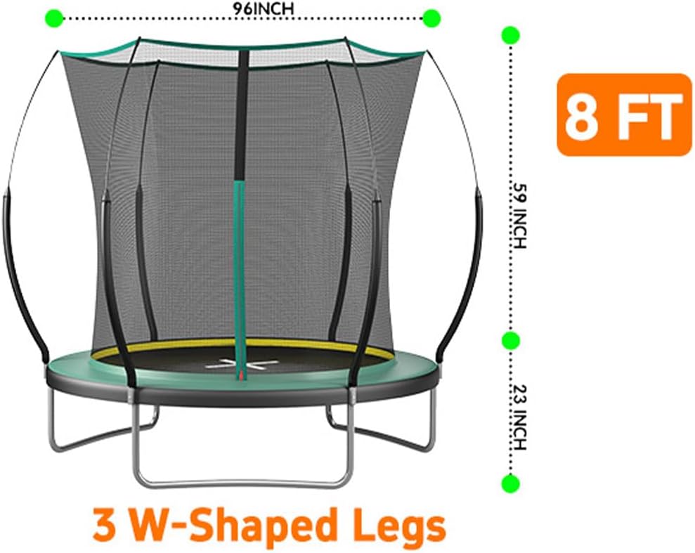 1500LBS 16FT 15FT 14FT 12 FT 10FT 8FT Tranpoline for Kids and Adults with Sprinkler, Lights with Music Speaker, Socks, Water Ball, Heavy Duty Outdoor Tranpoline with Net Enclosure and Ladder