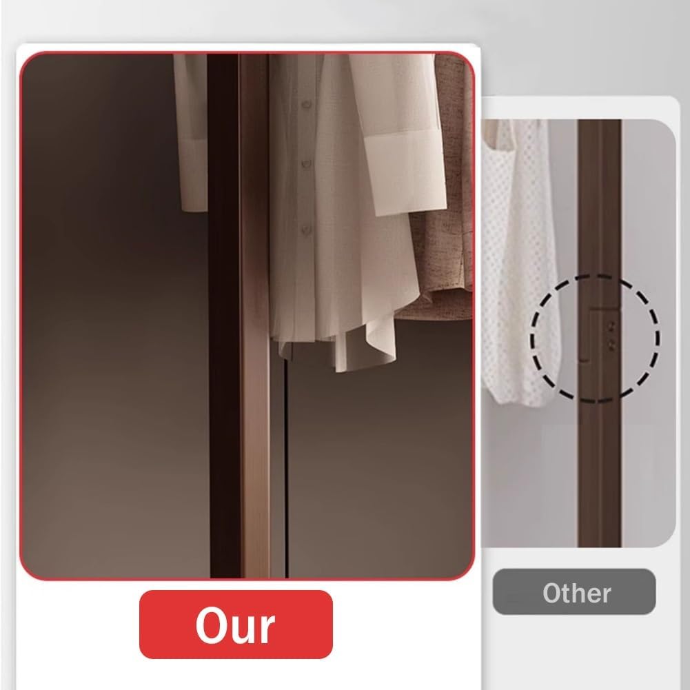 Freestanding Wood Clothing Garment Rack Single Rod with Storage Shelf for Hanging Clothes, Coats, Dresses(80 x 40 x 166 cm)