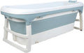 Portable Bathtub, 58/56/50/46 Inch Collapsible Bathtub, Freestanding Foldable Bath Tub for Adults, Folding Tub for Shower, Hot Bath, Ice Bath Blue-B-130cm