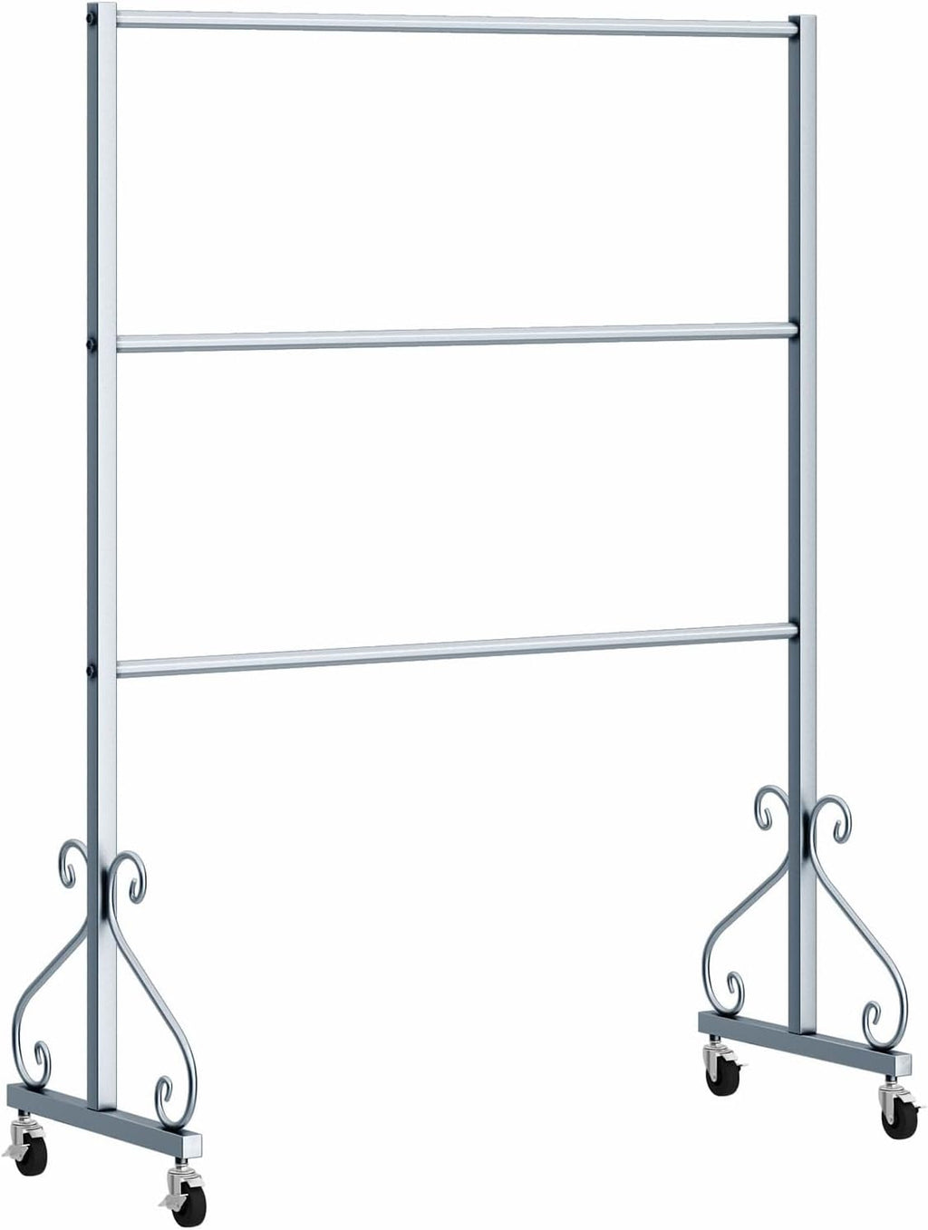Scarf Display Rack,Freestanding Underwear Rack Clothing Store Scarf Storage Organizer Rack, Retail Store Panty Shorts Bra Hijab Silk Shawl Display Stand with Wh，Silvery Length 100CM