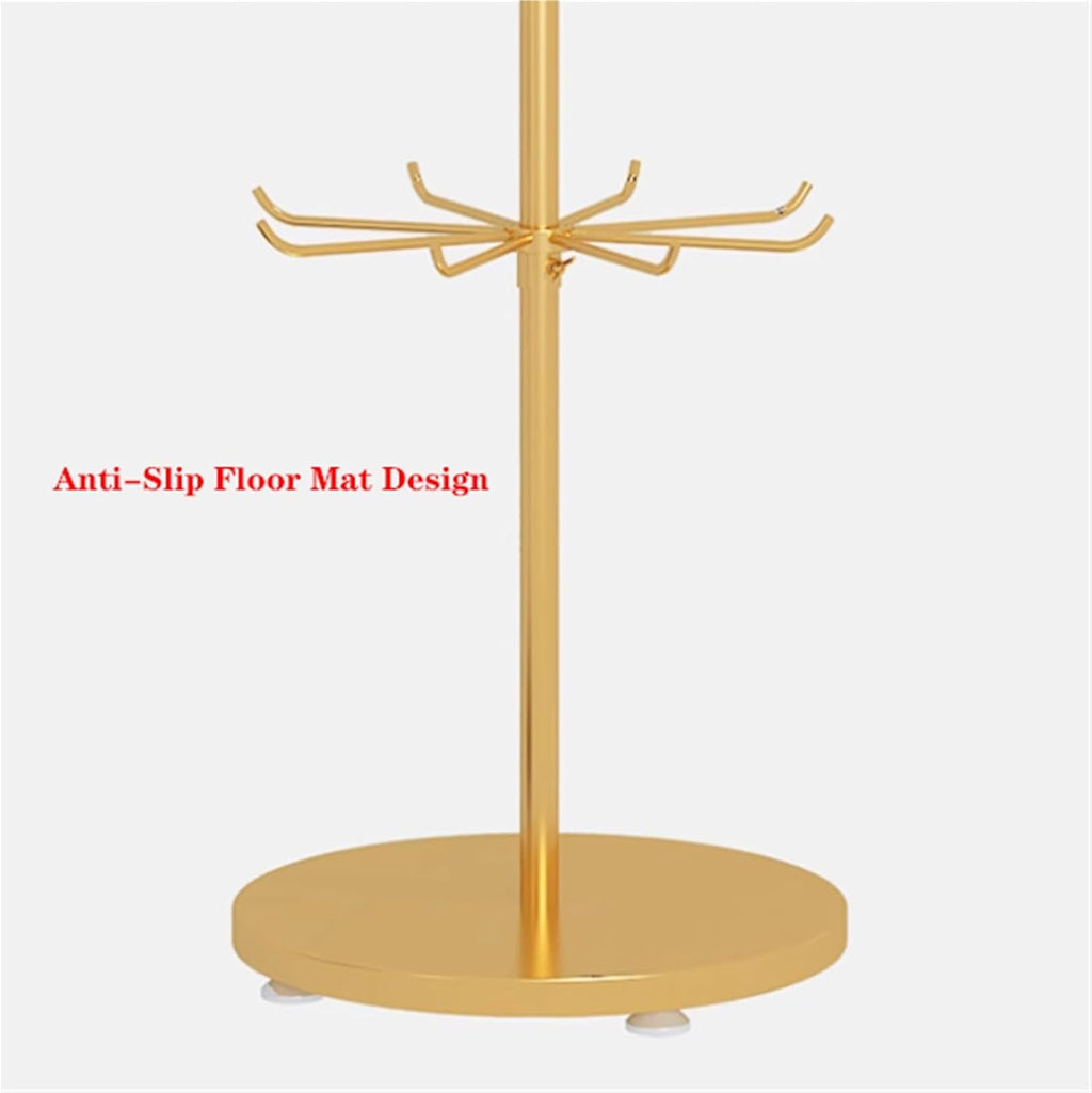 Round Retail Clothing Store Shelf, Commercial Lingerie Garment Rack, Metal, Underwear Sock Display Organizer Stand, for Bras, Shorts, Hats, 3-4 Tier(Gold,135 * 40cm)