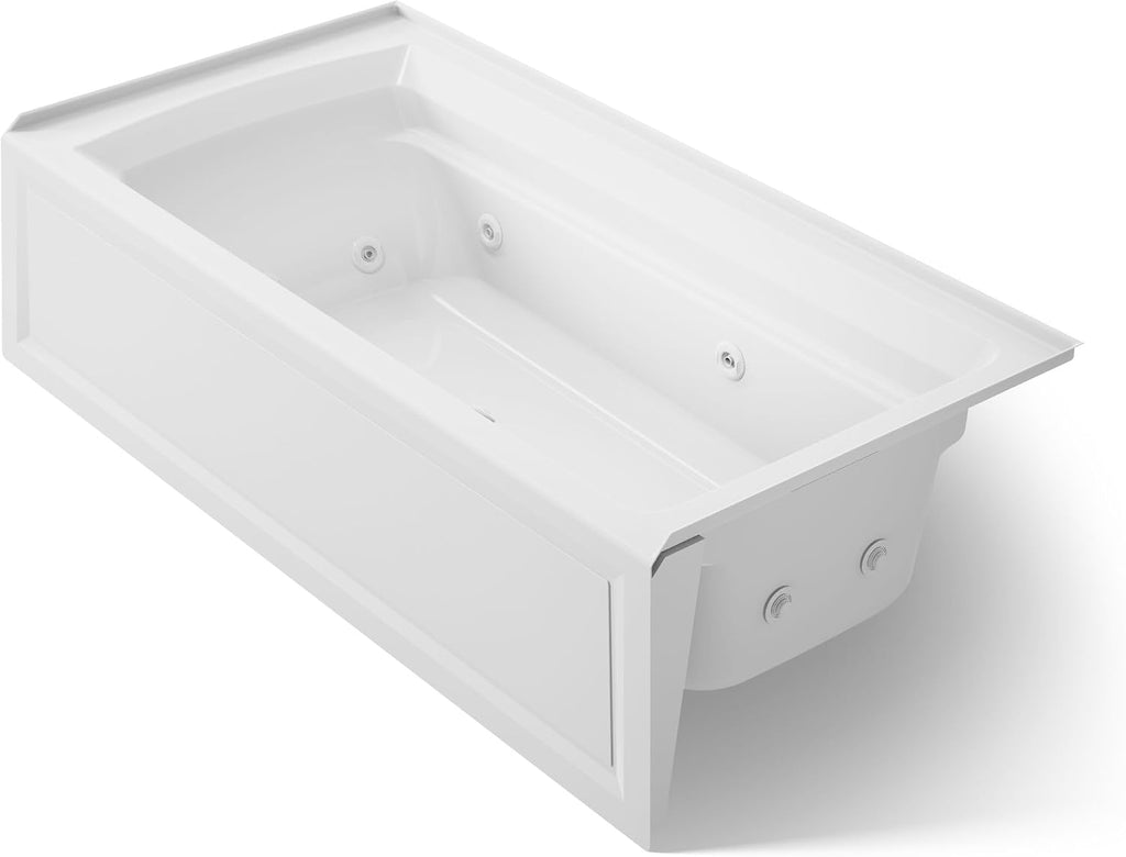 KOHLER K-1124-HR-0 Archer 6-Foot Whirlpool, White