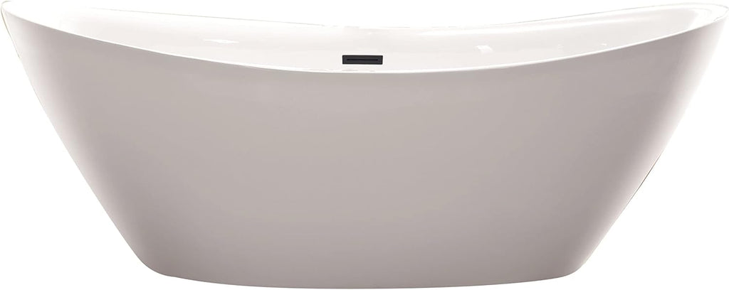 Vanity Art 71' X 33' Freestanding Bathtub | Home Improvement Bathtubs with Contemporary Design for Soaking and Bathing, Overflow and Pop-up Drain with UPC Certified, Acrylic, VA6807-ORB