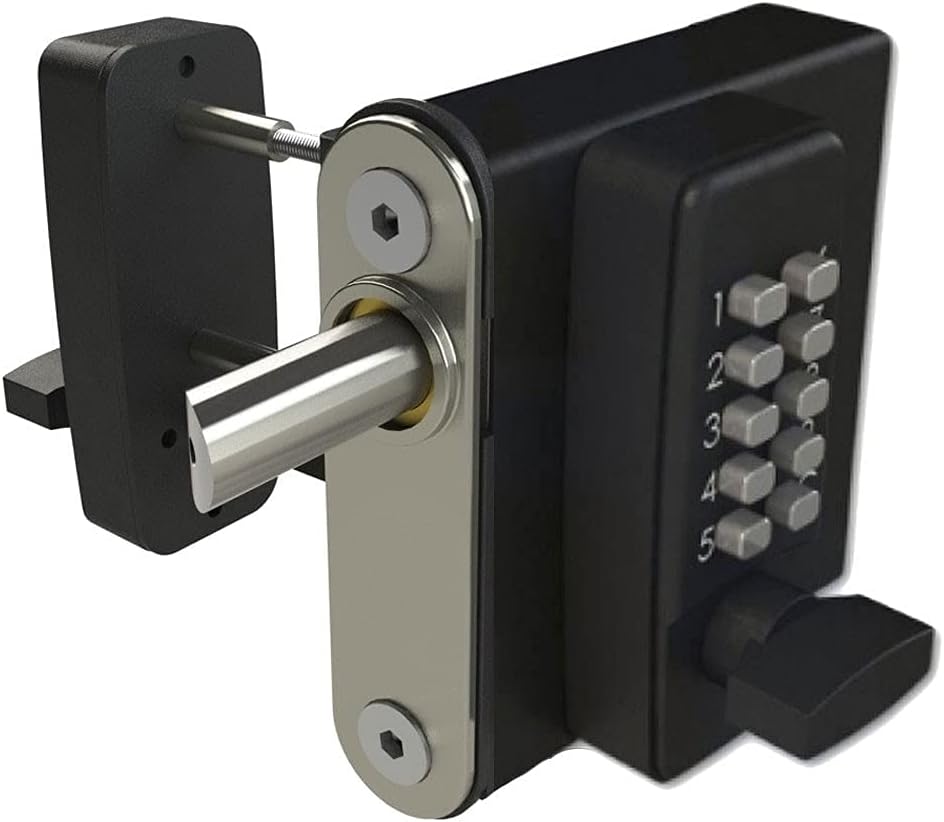 Gatemaster Digital Lock for Wooden Gates Double LH, Black