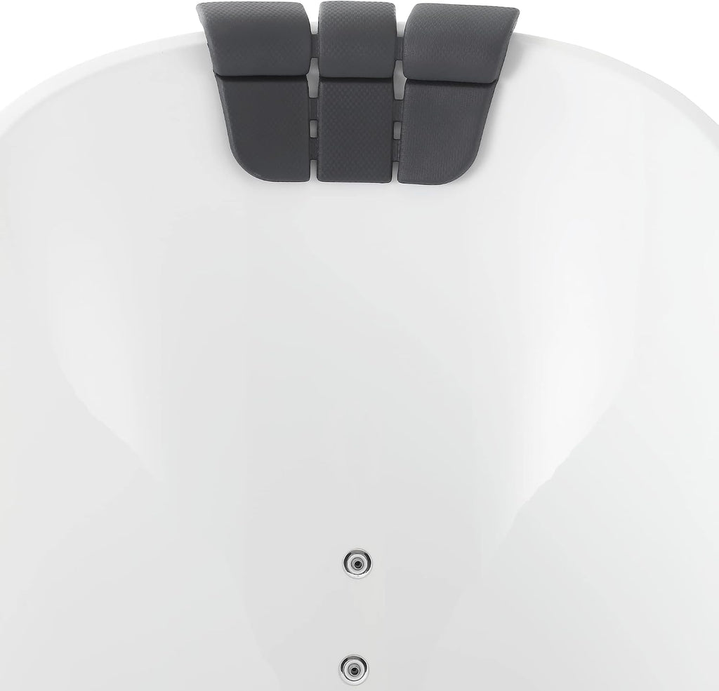 Empava 67'x 30' Freestanding Whirlpool Tub,560W Stand Alone Jetted Bathtub,Slipper Shape with Lumbar and Cervical Support, with 110V Power Plug, ETL Certified