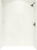 Swan SQMK963662.018 36-in L x 62-in W x 96-in H Solid Surface Shower Wall Kit, Bisque