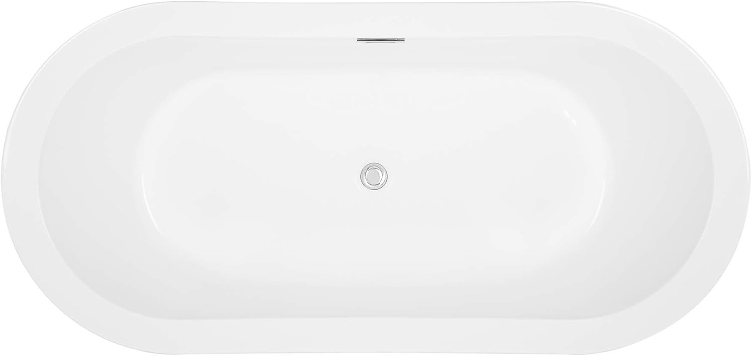 Empava Modern Relaxing Freestanding Bathtubs Acrylic SPA Hot Tubs, White