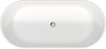 Duravit, 700477000000090, D-Neo 63' Free Standing Solid Surface Soaking Tub with Center Drain, Drain Assembly, and Overflow, White