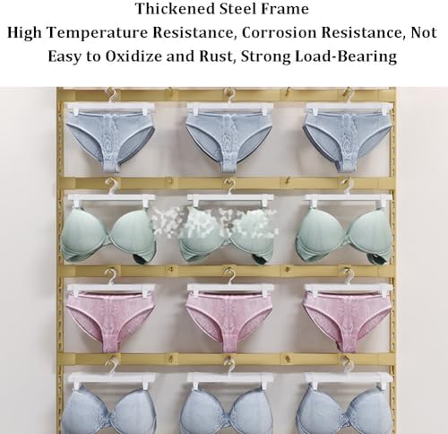 5-Layer Metal Lingerie Display Rack - Freestanding Tool & Garment Storage, Wall-Mounted Pegboard for Retail Stores - Ideal for Bras, Shorts & Clothing Organization