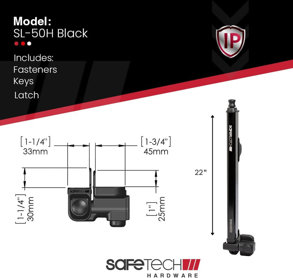 Safetech Hardware 22-Inch Push Lock Magnetic Top Pull Pool Gate Latch, TopKlik Gate Hinges & Gate Handle Bundle