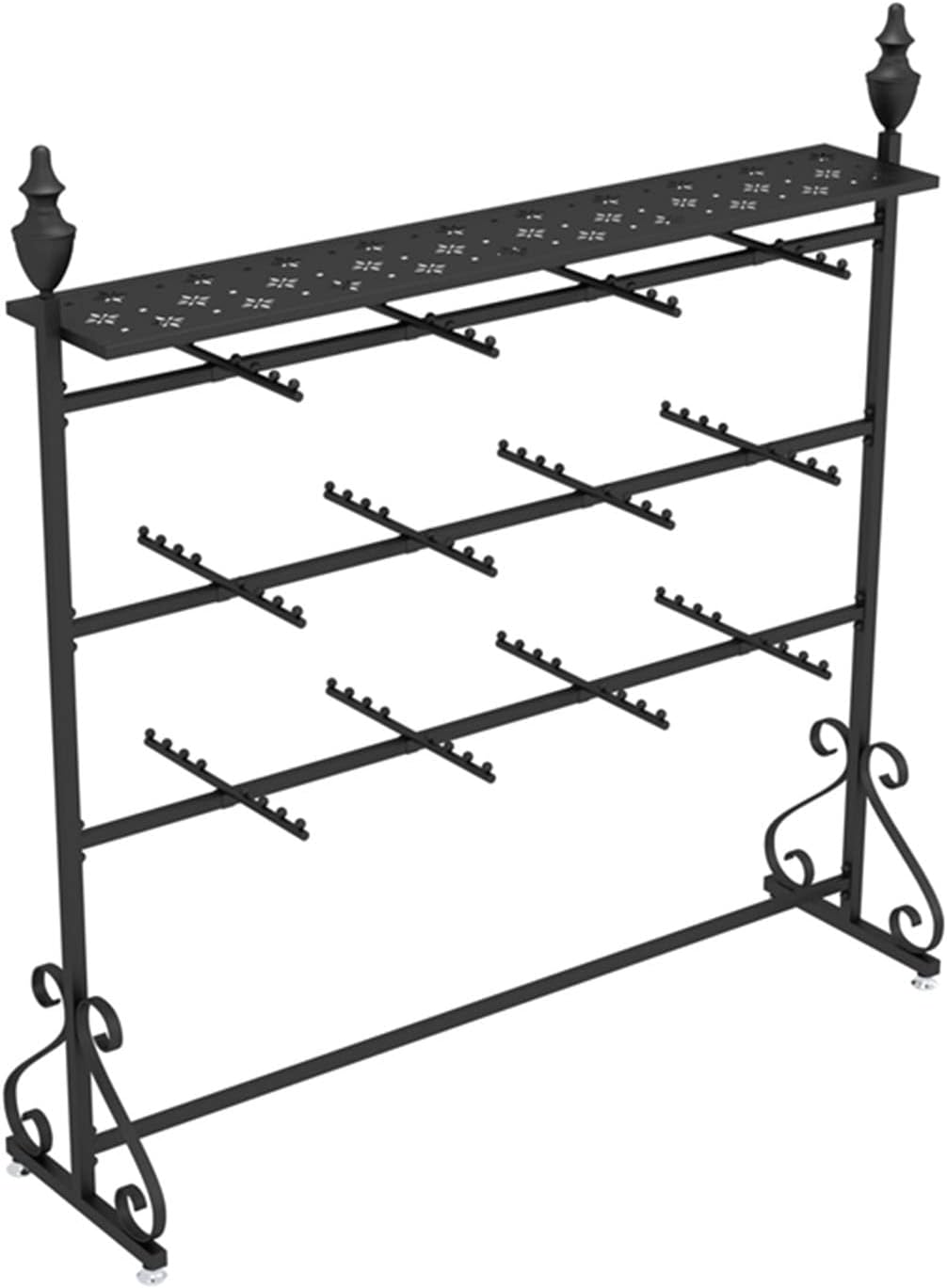 Freestanding Double Sided Metal Underwear Display Rack with Top Shelves Commercial Clothing Store Organizer for Bras Shorts Socks Accessories Retail Display Stand，B 150x40x155cm