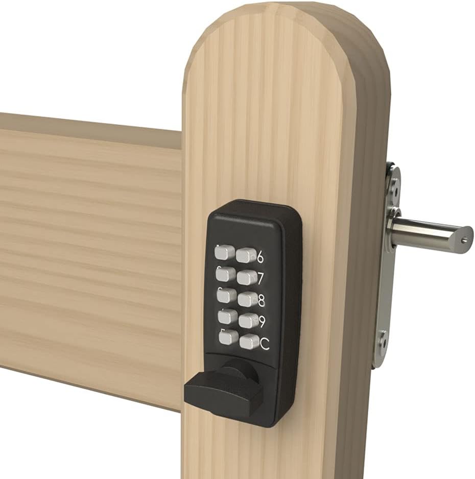 Gatemaster Digital Lock for Wooden Gates Double LH, Black