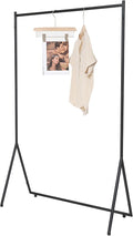 Garment Rack Floor-Standing Metal Clothing Rack Commercial Grade Heavy Duty Clothes Rails Freestanding Garment Rack for Bedroom and Living Room Easy to Assemble Coat Rack, Black(Size:120x40x160CM)