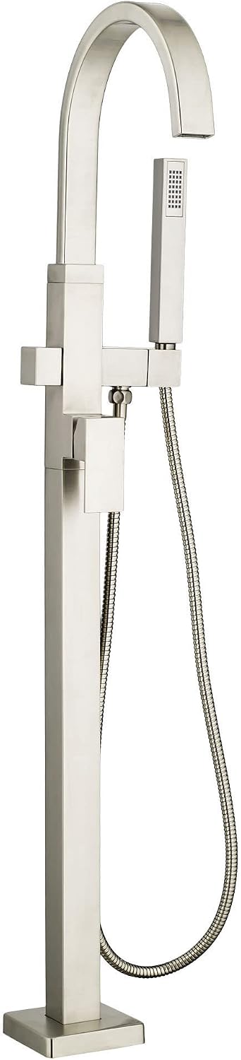 American Standard T184951.295 Contemporary Square Freestanding Tub Faucet for Flash Rough-in Valve, Brushed Nickel